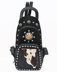 American Darling Sling Beautifully Hand Tooled Suede Genuine Leather women bag