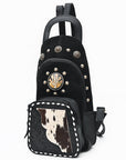 American Darling Sling Beautifully Hand Tooled Suede Genuine Leather women bag