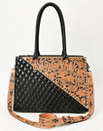 American Darling Tote Quilted Hand Tooled Genuine Leather Women Bag Western Handbag