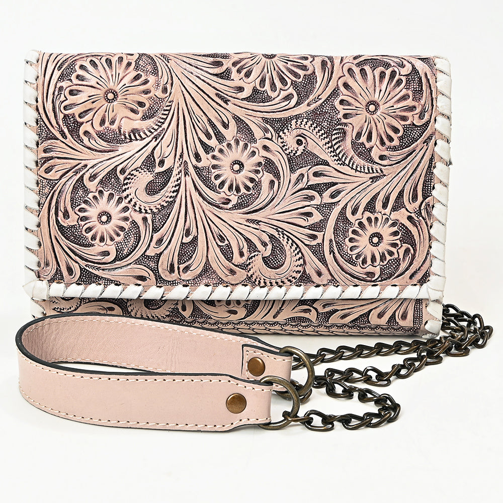 American Darling Women&#39;s Crossbody Western Hand Tooled Genuine Leather Handbag