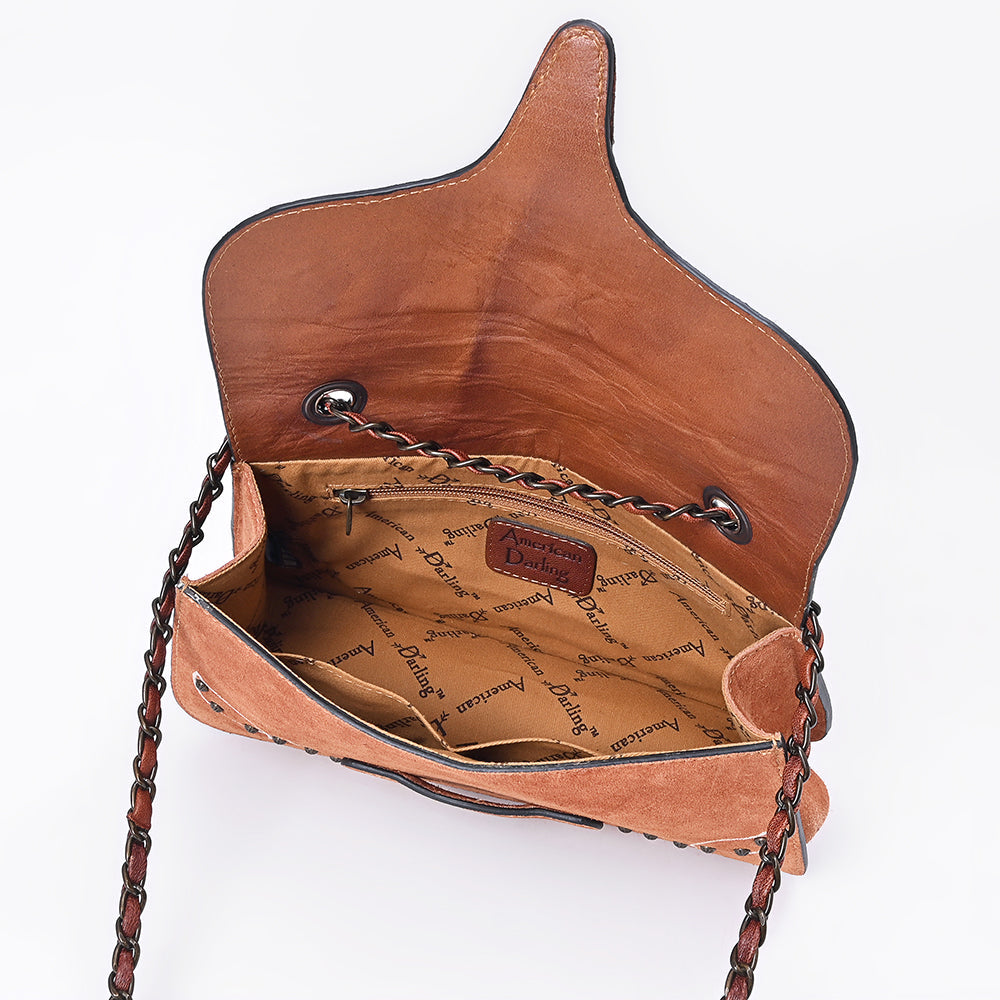 American Darling Women&#39;s Crossbody Bag Western Suede Genuine Leather Handbag and Ladies Purse