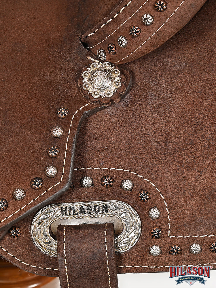 Hilason Western Horse Flex Tree Saddle American Leather Trail Barrel