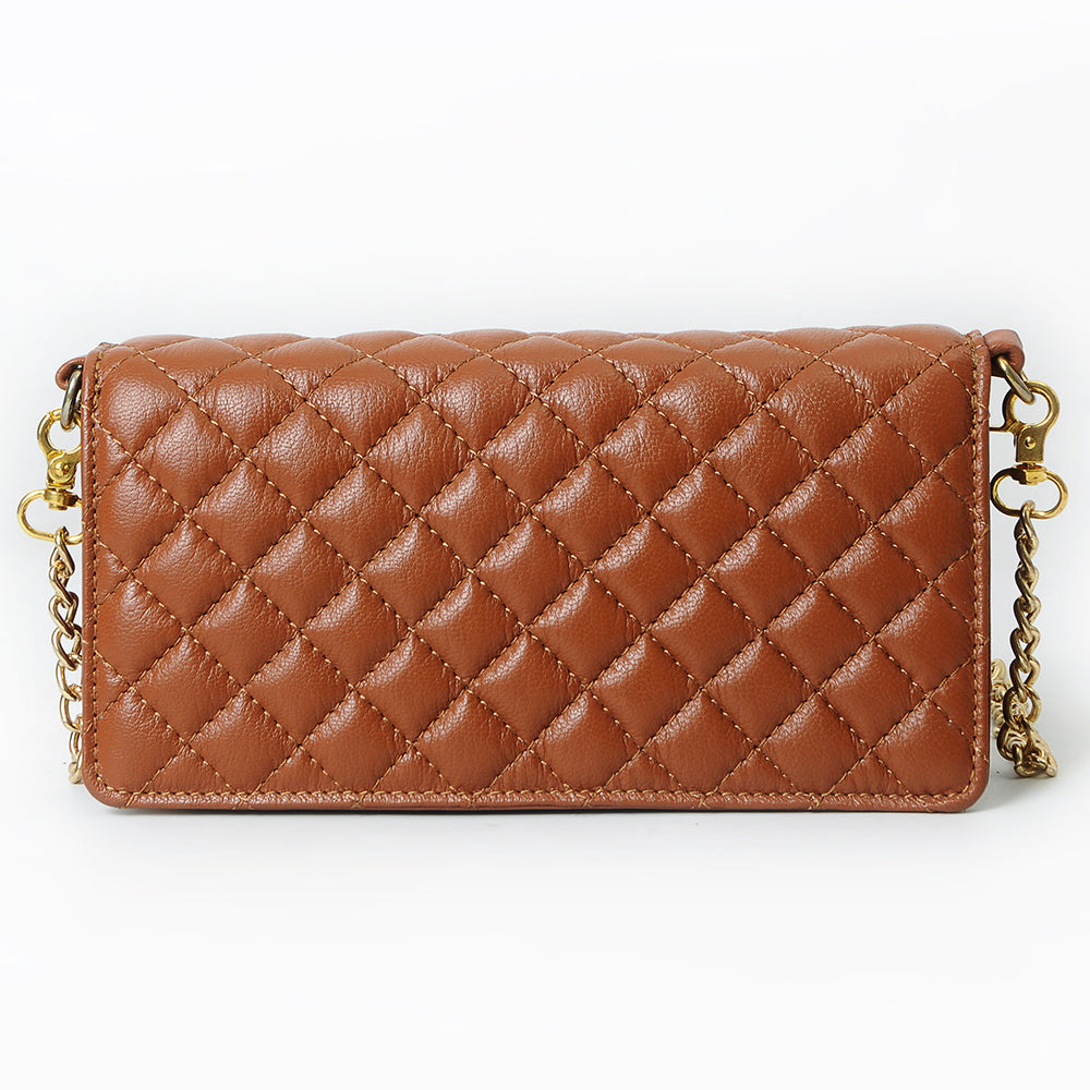 Never Mind Organiser Quilted Vintage Handmade Genuine Cowhide Leather Women Bag Western Handbag Purse
