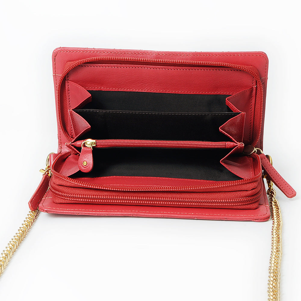 Never Mind Organiser Quilted Vintage Handmade Genuine Cowhide Leather Women Bag Western Handbag Purse