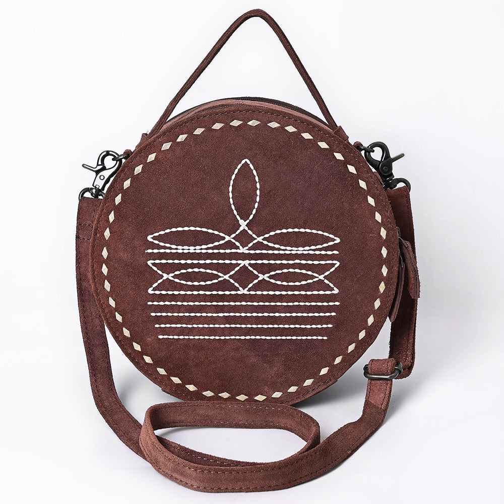 American Darling Canteen Genuine Suede Leather Women Bag Western Handbag Purse
