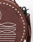 American Darling Canteen Genuine Suede Leather Women Bag Western Handbag Purse