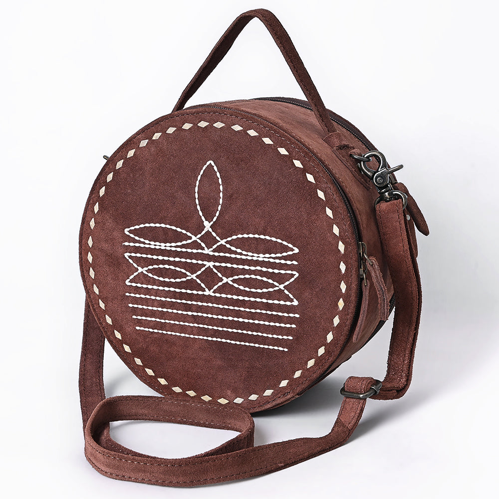 American Darling Canteen Genuine Suede Leather Women Bag Western Handbag Purse