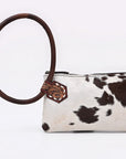 American Darling Wristlet Beautifully Hair On Genuine Leather women handbag