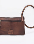 American Darling Wristlet Beautifully Hair On Genuine Leather women handbag