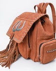 American Darling Women's Backpack Western Suede Genuine Leather Handbag