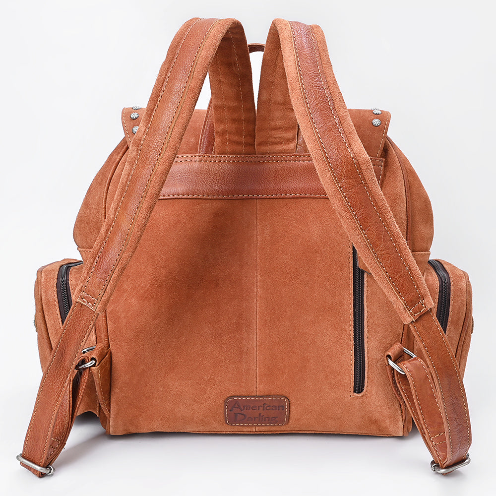 American Darling Women&#39;s Backpack Western Suede Genuine Leather Handbag