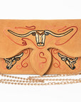 American Darling Rodeo Embroidered Suede Crossbody Bag Cowboy Gold