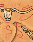 American Darling Rodeo Embroidered Suede Crossbody Bag Cowboy Gold