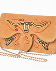 American Darling Rodeo Embroidered Suede Crossbody Bag Cowboy Gold