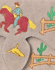 American Darling Rodeo Embroidered Suede Crossbody Bag Cowboy Gold