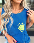 Sun Sleeveless Graphic Tank Top