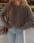 Aria Knit Sleeve Casual Sweater