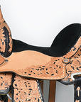 Hilason Western Horse Barrel Racing Trail American Leather Saddle Brown