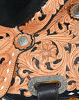 Hilason Western Horse Barrel Racing Trail American Leather Saddle Brown