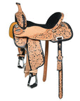 Hilason Western Horse Barrel Racing Trail American Leather Saddle Brown