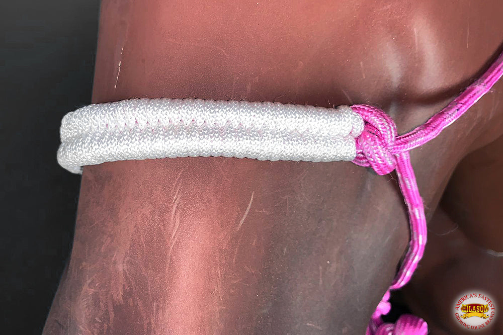 HILASON Western Horse Poly Rope Tied Adjustable Halter 8 Ft Lead Rope