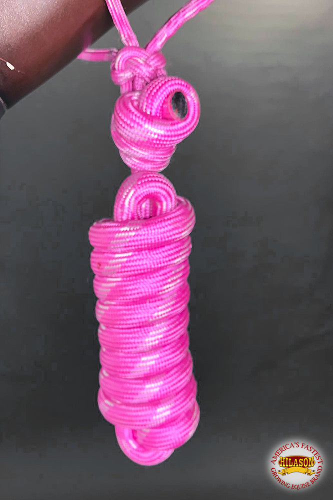 HILASON Western Horse Poly Rope Tied Adjustable Halter 8 Ft Lead Rope