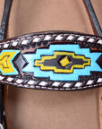 HILASON Western Horse Headstall Tack Genuine American Leather Hand Painted