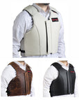 HILASON Equestrian Bull Riding Rodeo Safety Vest Protective Leather