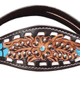 HILASON Western Horse Headstall Tack Genuine American Leather Black