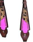 HILASON Western Horse Headstall Tack Genuine American Leather Dark Brown