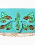 American Darling Rodeo Embroidered Suede Crossbody Bag Cowboy Gold
