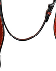 HILASON Western Horse Headstall Tack Genuine American Leather Mahogany
