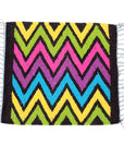 HILASON Handmade New Zealand Wool Table Mat Vibrant Chevron Zigzag Design