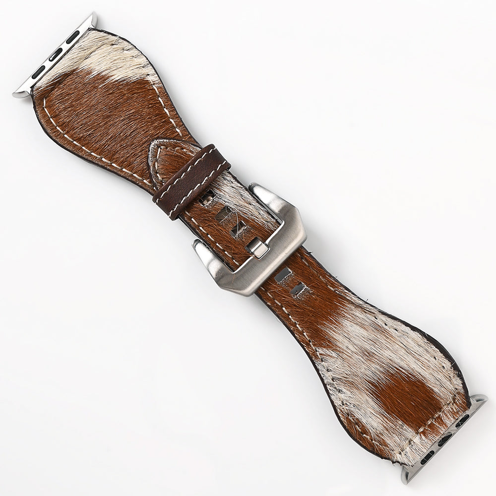 American Darling Hand Tooled I watch Strap Genuine Leather With Beautiful Cactus Painted Smart