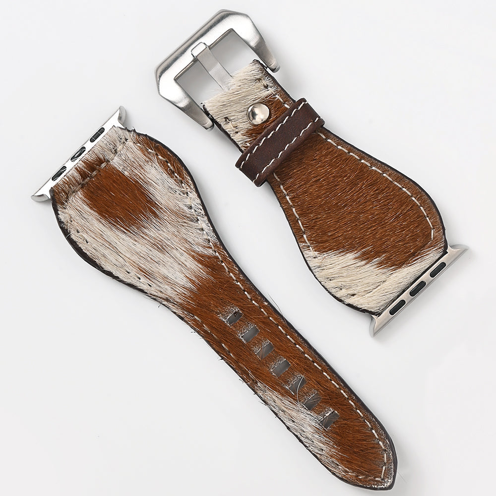 American Darling Hand Tooled I watch Strap Genuine Leather With Beautiful Cactus Painted Smart