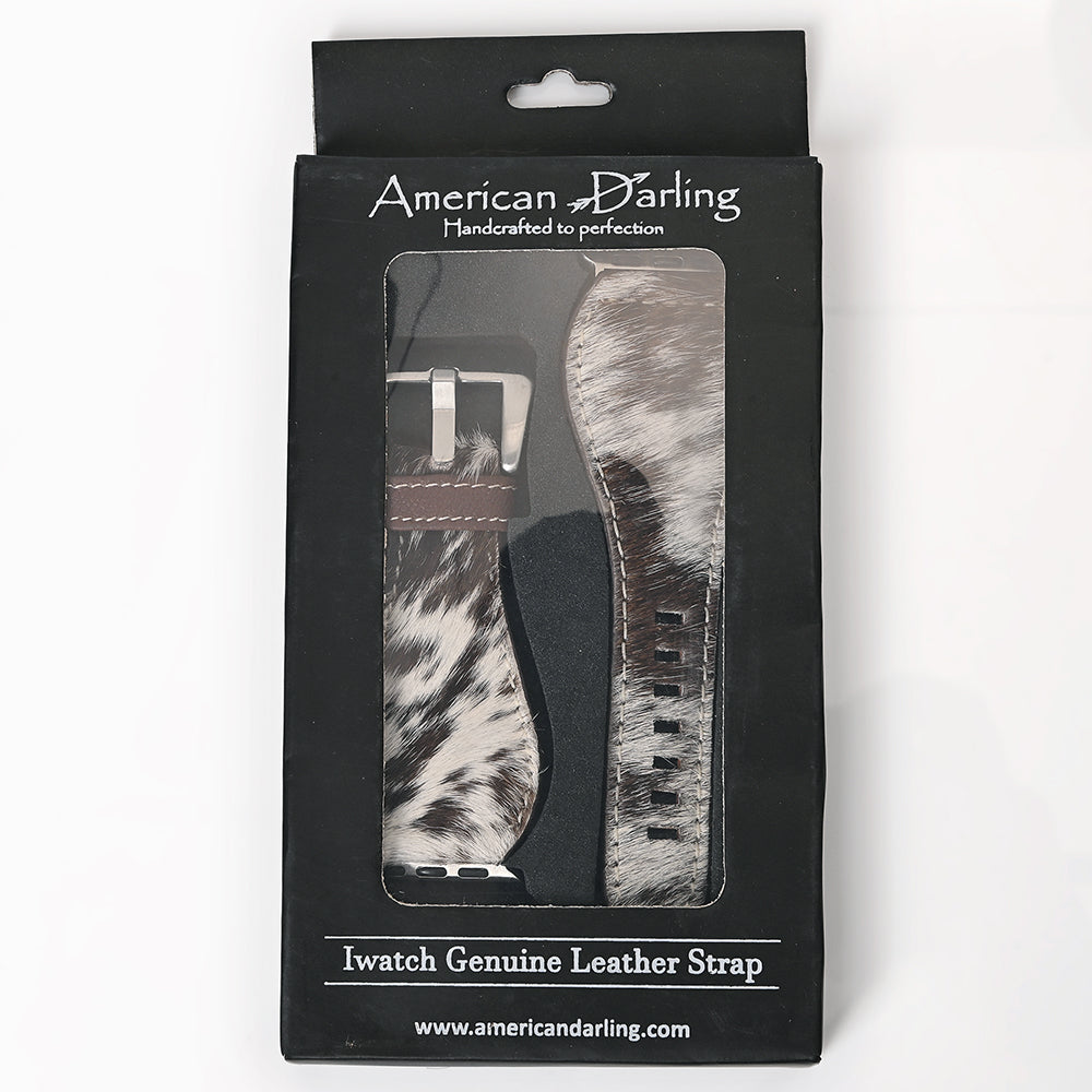 American Darling Hand Tooled I watch Strap Genuine Leather With Beautiful Cactus Painted Smart