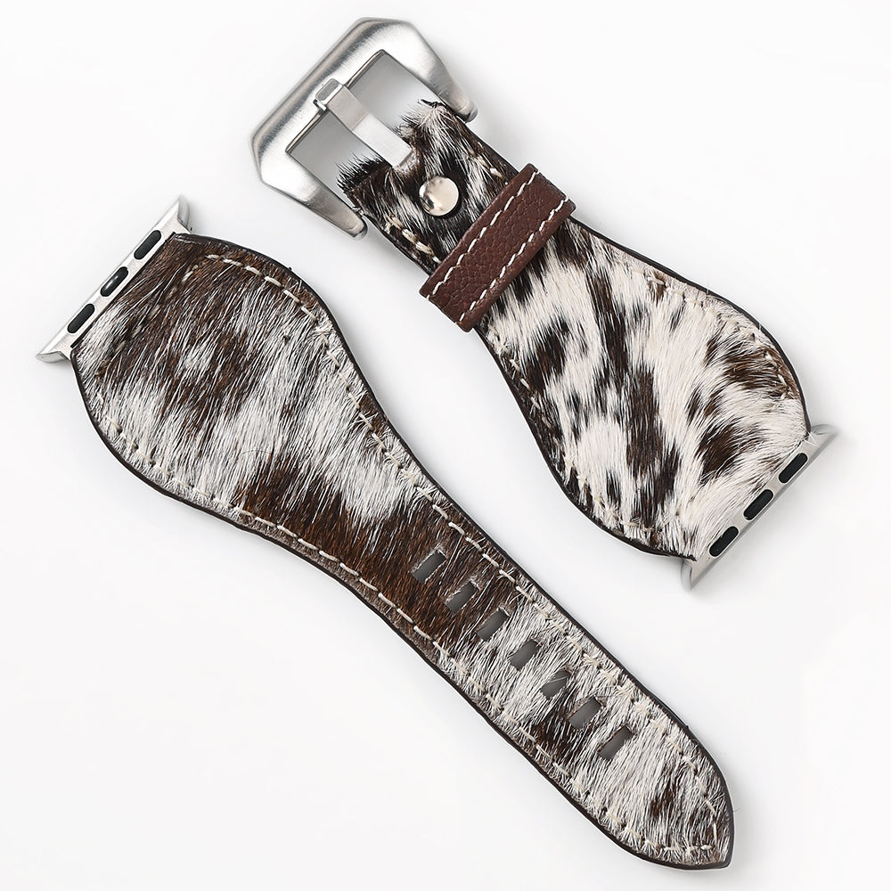 American Darling Hand Tooled I watch Strap Genuine Leather With Beautiful Cactus Painted Smart