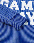 GAME DAY Textured Long Sleeve Crewneck Top