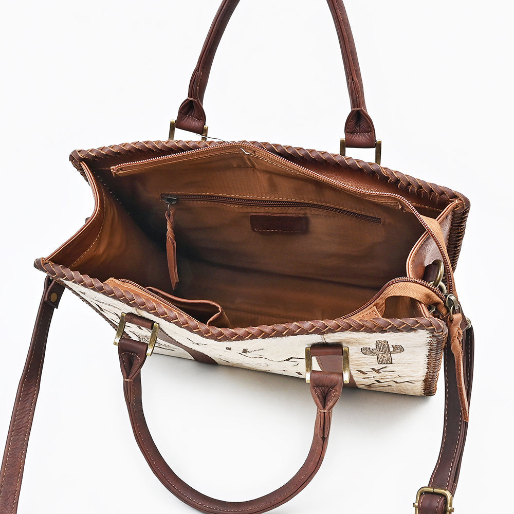 American Darling Breifcase Hair On Genuine Leather Women Bag W.