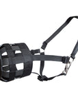 HILASON Western Horse Grazzing Muzzle With Halter Black