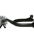 HILASON Black Steel Jingle Bob Spurs Men 2" Shank & 1/2" Band