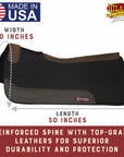 HILASON Western Wool Felt Horse Saddle Pad MADE IN USA Black Fur