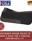 HILASON Western Wool Felt Horse Saddle Pad MADE IN USA Black Fur