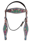 Hilason Western Horse Headstall Bridle American Leather Tan