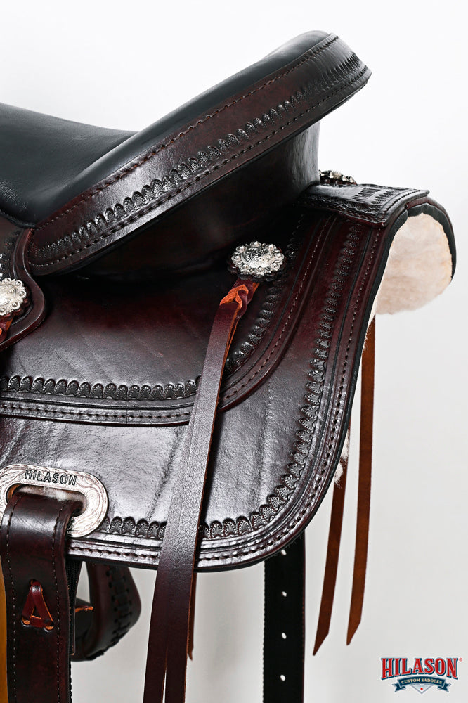 HILASON Western Horse Saddle American Leather Flex Tree Trail &amp; Pleasure Brown