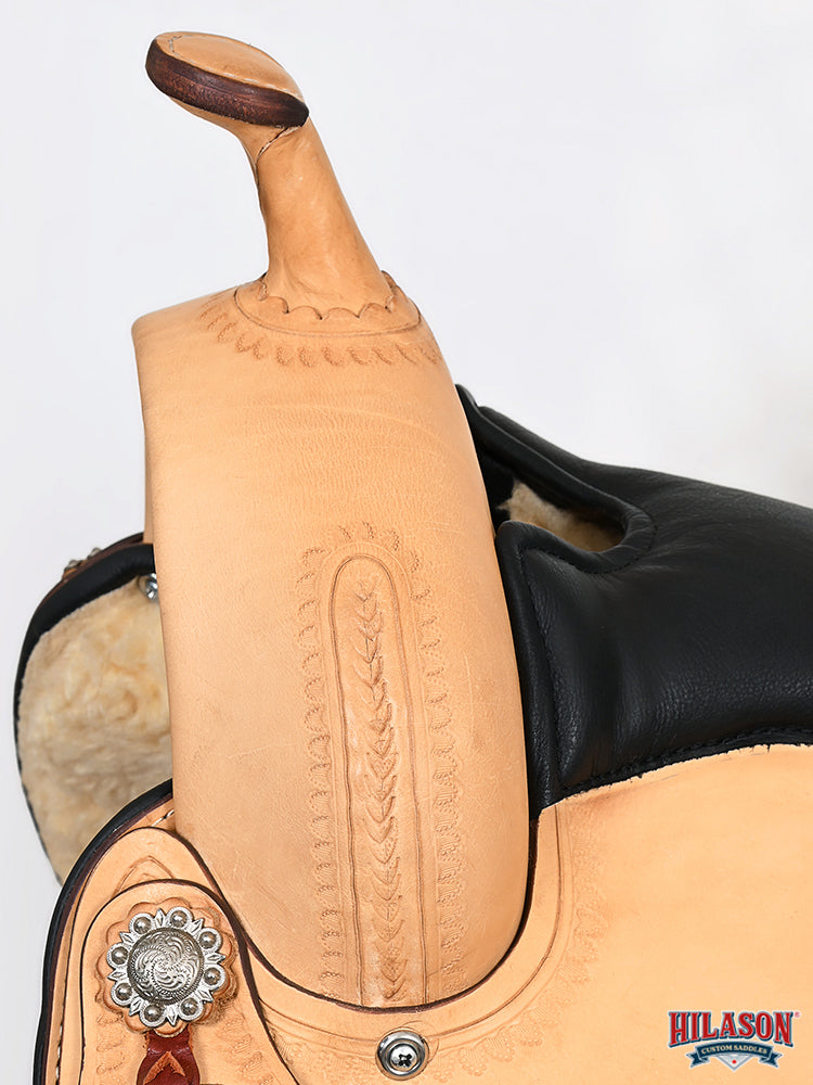 Tan HILASON Western Horse Saddle American Leather Flex Tree Trail &amp; Pleasure