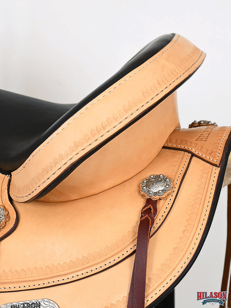 Tan HILASON Western Horse Saddle American Leather Flex Tree Trail &amp; Pleasure