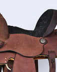 Hilason Western Horse Barrel Racing Trail American Leather Saddle Brown - Everest Ranch
