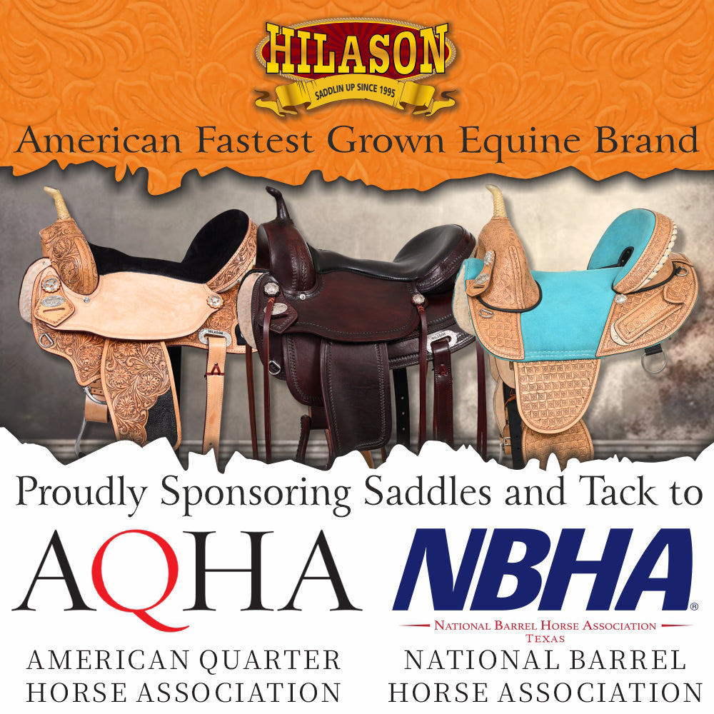 Hilason Western Horse Barrel Racing Trail American Leather Saddle Brown - Everest Ranch