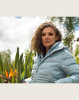 Ice Blue Duck Down Riding Jacket